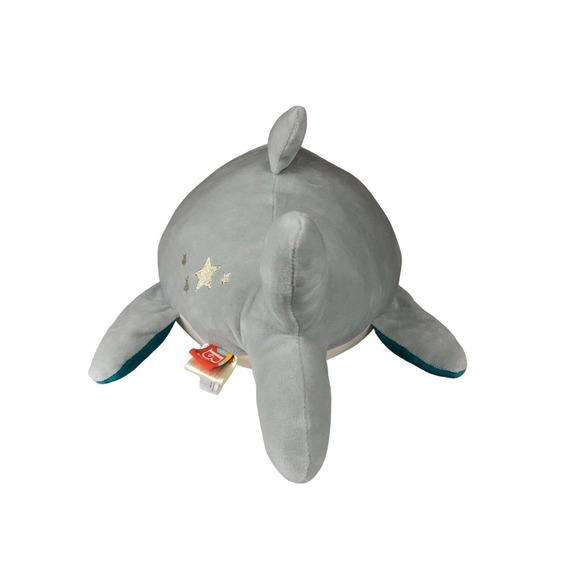 Saylor Shark Plush Gray Teal Stars Stuffed Animal B Toys By Battat Plushie Lovey - Picture 4 of 7